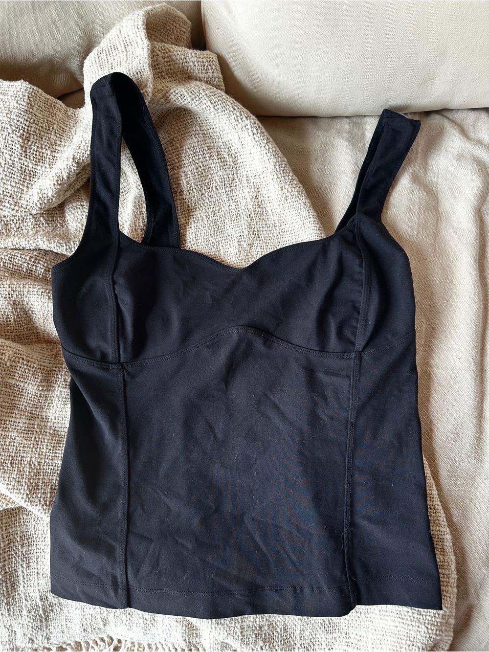 Free People Black Corset Stretch Tank